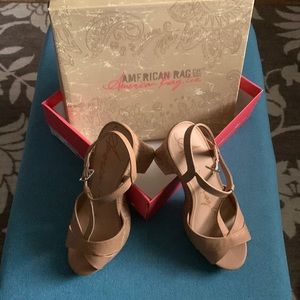 Cork platform sandals barely worn from American Rag
